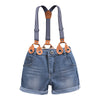 Handsome boy's blue stripe shirt and jeans trousers suit