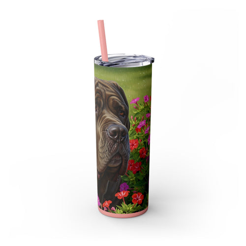 Skinny Tumbler with Straw – 20 oz Stainless Steel Cup