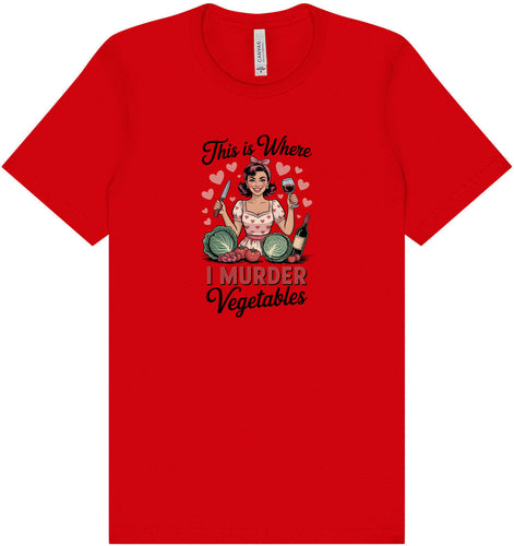 I Murder Vegetables Adult Bella Canvas Shirt