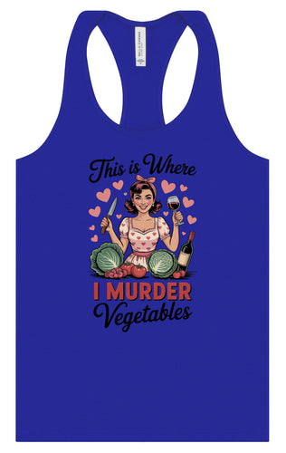 I Murder Vegetables Women's Racerback Tank