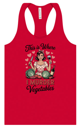 I Murder Vegetables Women's Racerback Tank