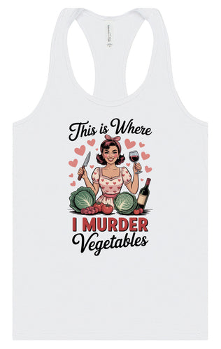 I Murder Vegetables Women's Racerback Tank