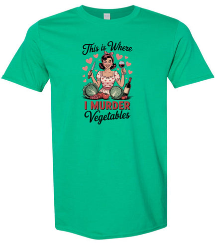 I Murder Vegetables Adult Gildan Soft Shirt