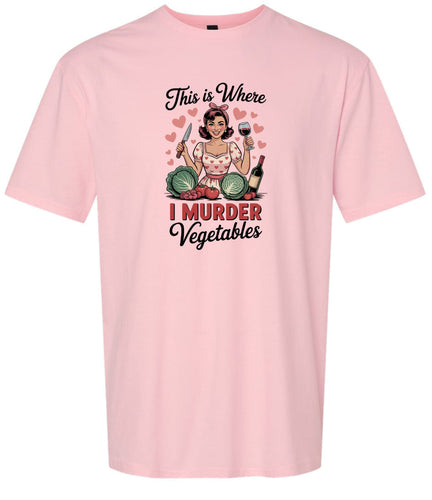 I Murder Vegetables Adult Gildan Soft Shirt