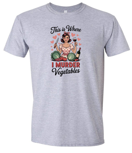 I Murder Vegetables Adult Gildan Soft Shirt
