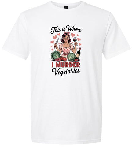 I Murder Vegetables Adult Gildan Soft Shirt