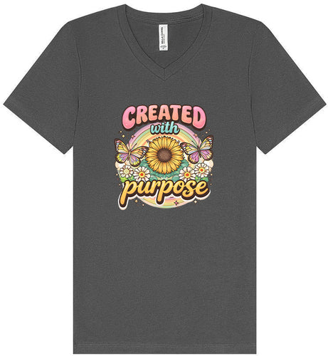 Created with Purpose Unisex V-Neck Shirt