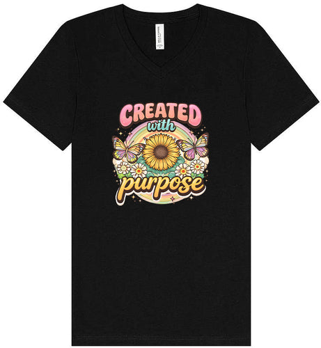 Created with Purpose Unisex V-Neck Shirt