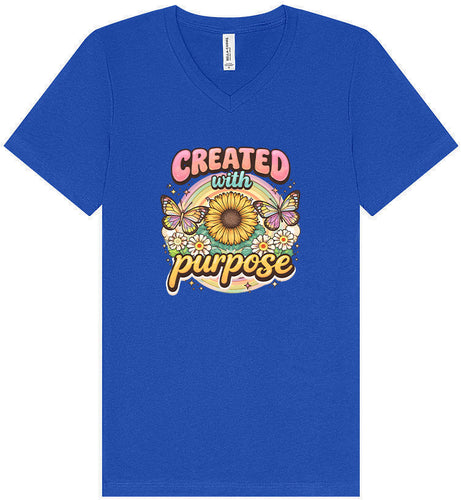 Created with Purpose Unisex V-Neck Shirt
