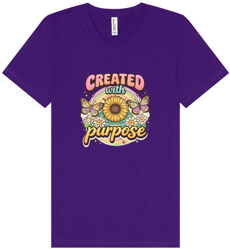 Created with Purpose Unisex V-Neck Shirt