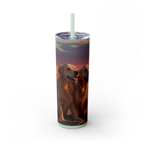 Skinny Tumbler with Straw – 20 oz Stainless Steel Cup