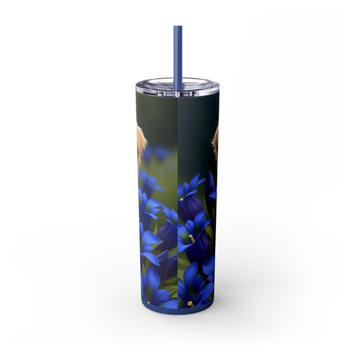 Skinny Tumbler with Straw – 20 oz Stainless Steel Cup