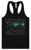 Mermaids Smoke Seaweed Women's Racerback Tank