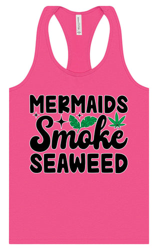 Mermaids Smoke Seaweed Women's Racerback Tank