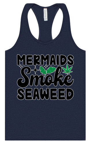 Mermaids Smoke Seaweed Women's Racerback Tank