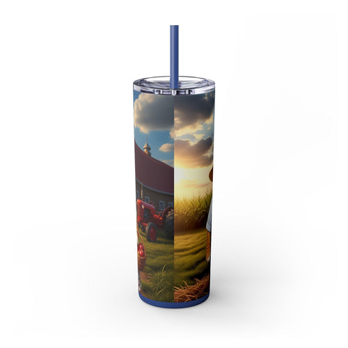 Skinny Tumbler with Straw – 20 oz Stainless Steel Cup