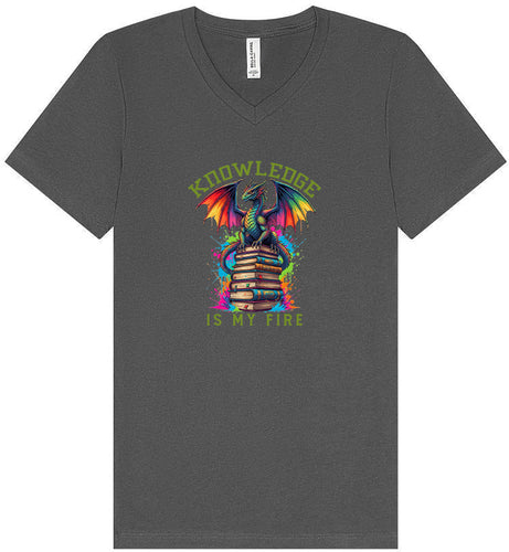 Knowledge is My Fire Unisex V-Neck Shirt