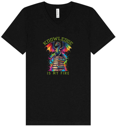 Knowledge is My Fire Unisex V-Neck Shirt