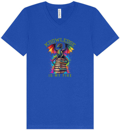 Knowledge is My Fire Unisex V-Neck Shirt
