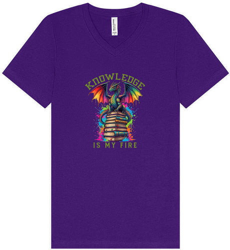 Knowledge is My Fire Unisex V-Neck Shirt