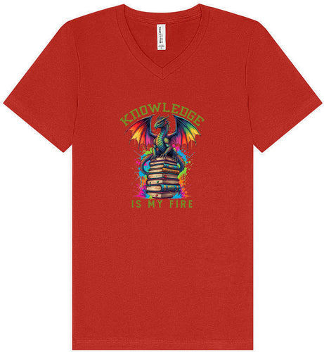 Knowledge is My Fire Unisex V-Neck Shirt