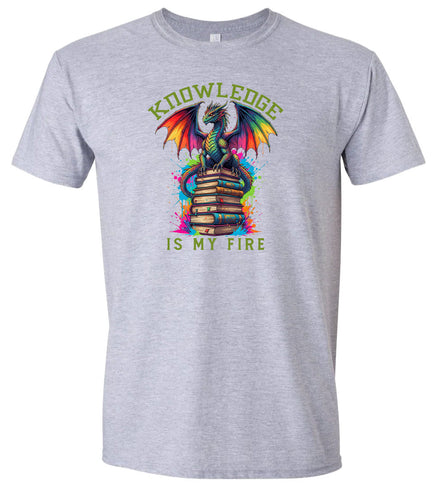 Knowledge is My Fire Adult Gildan Soft Shirt