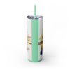 Skinny Tumbler with Straw – 20 oz Stainless Steel Cup