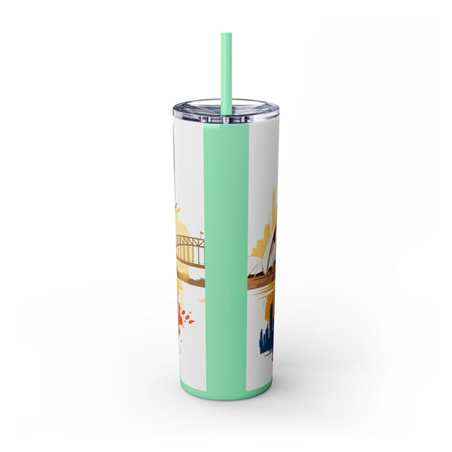 Skinny Tumbler with Straw – 20 oz Stainless Steel Cup