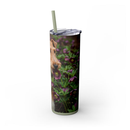 Skinny Tumbler with Straw – 20 oz Stainless Steel Cup