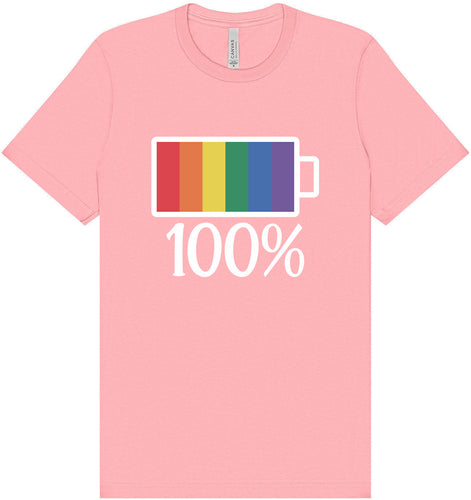 Pride Battery Charged Adult Bella Canvas Shirt