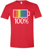 Pride Battery Charged Adult Gildan Soft Shirt