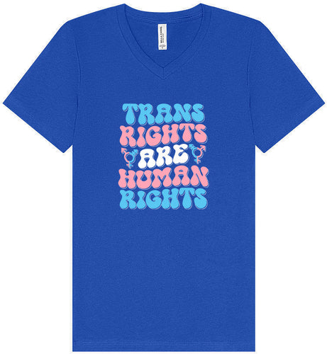 Trans Rights are Human Rights Unisex V-Neck Shirt