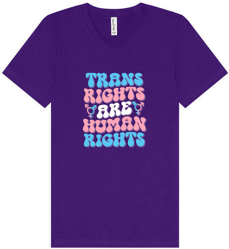 Trans Rights are Human Rights Unisex V-Neck Shirt