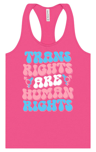 Trans Rights are Human Rights Women's Racerback Tank