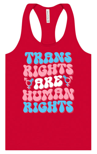 Trans Rights are Human Rights Women's Racerback Tank