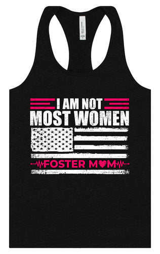 Not Most Women, Foster Mom Women's Racerback Tank