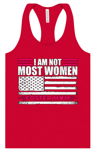 Not Most Women, Foster Mom Women's Racerback Tank