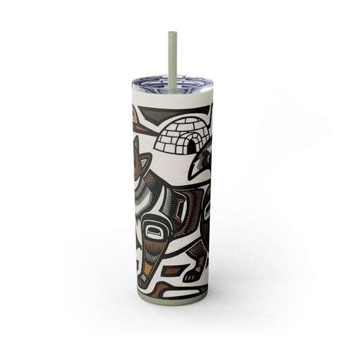 Skinny Tumbler with Straw – 20 oz Stainless Steel Cup