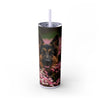Skinny Tumbler with Straw – 20 oz Stainless Steel Cup