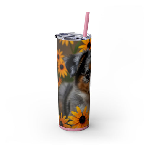 Skinny Tumbler with Straw – 20 oz Stainless Steel Cup