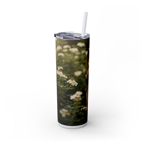 Skinny Tumbler with Straw – 20 oz Stainless Steel Cup