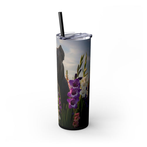 Skinny Tumbler with Straw – 20 oz Stainless Steel Cup