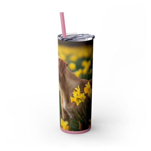 Skinny Tumbler with Straw – 20 oz Stainless Steel Cup
