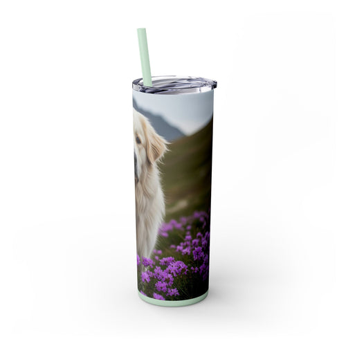 Skinny Tumbler with Straw – 20 oz Stainless Steel Cup