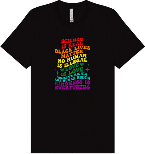 Science Is Real Adult Bella Canvas Shirt