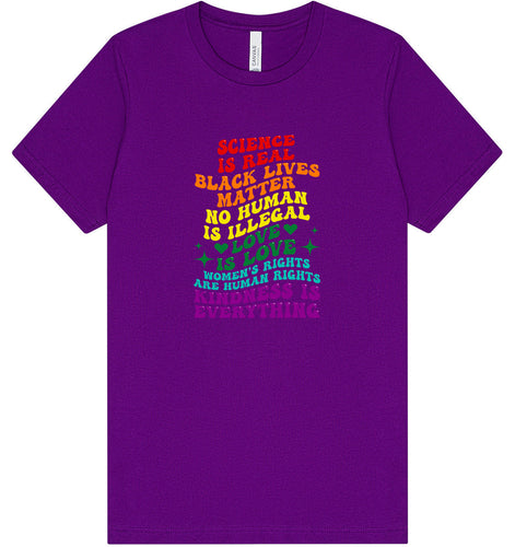 Science Is Real Adult Bella Canvas Shirt