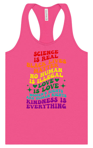 Science Is Real Women's Racerback Tank
