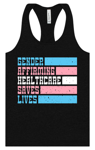 Gender Affirming Healthcare Saves Lives Women's Racerback Tank