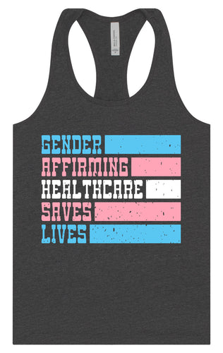 Gender Affirming Healthcare Saves Lives Women's Racerback Tank