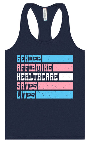 Gender Affirming Healthcare Saves Lives Women's Racerback Tank